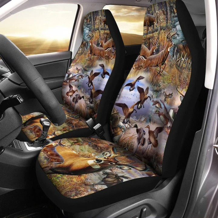 Front Car Seat Cover With Deer Hunting Pattern/ Deer Hunter Seat Cover Car