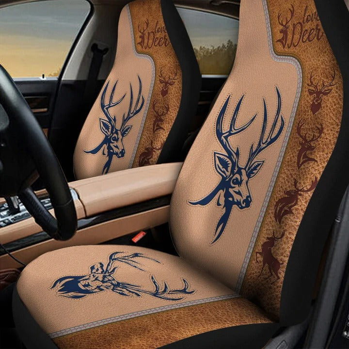 Love Deer Car Seat Covers/ All Over Printed Deer Front Seat Cover For Cars