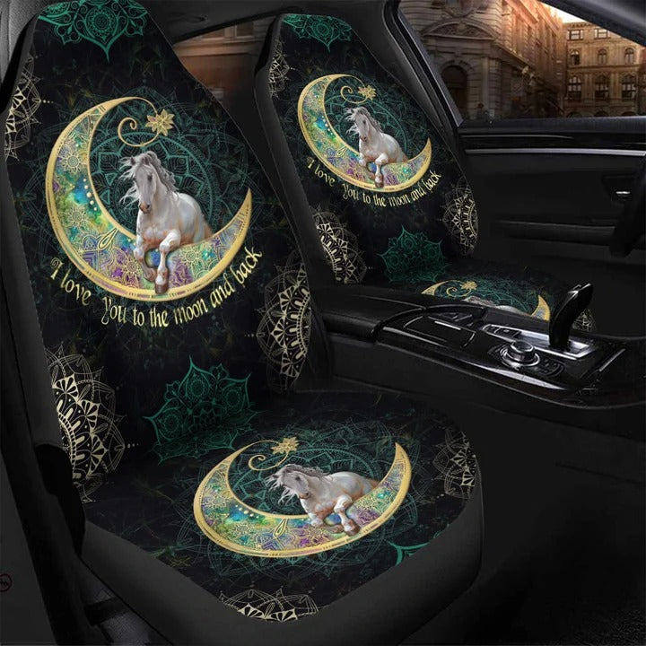 I Love You To The Moon And Back Horse Car Seat Cover Set