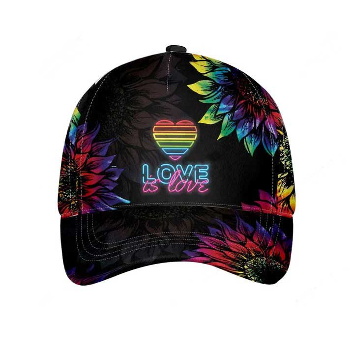 Lesbian Pride Baseball Cap/ 3D All Over Printed Rainbow Cap/ Love Is Love Pride Cap/ Couple Gaymer Gifts