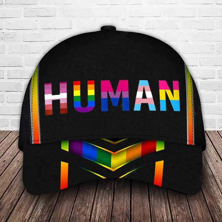 Human Bisexual Baseball Lgbt Cap/ Transgender Pride Cap/ Trans 3D Classic Cap