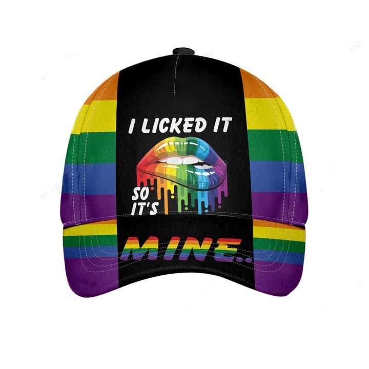 Baseball LGBT Pride 3D All Over Print Cap I Licked It So It''s Mine Classic Cap/ Lgbt Pride Accessories