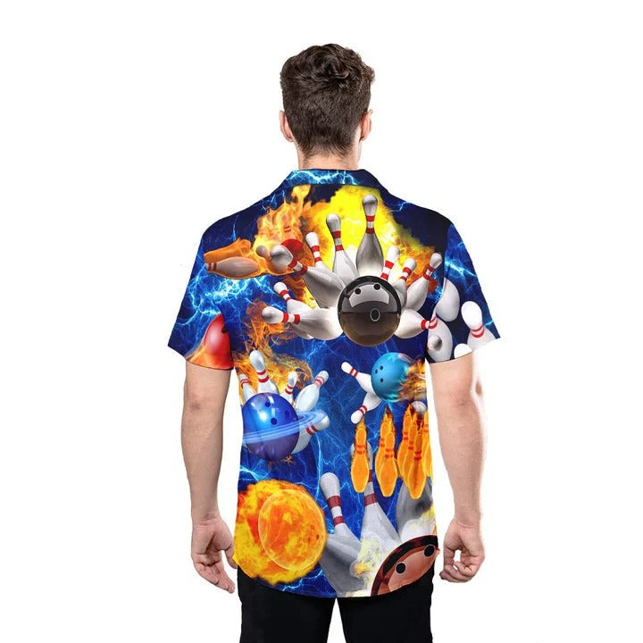 Bowling Hawaiian Shirt For Men Women/ 3D All Over Printed Bowling Hawaii Aloha Shirt