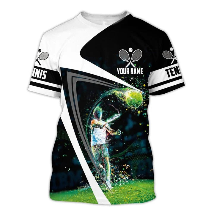 Personalized 3D Print Tennis Shirt/ Unisex Shirt Tennis Player Uniform/ Present To Tennis Men Women