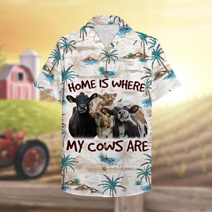 Farmer Cow Home Is Where My Cows Are Hawaiian Shirt