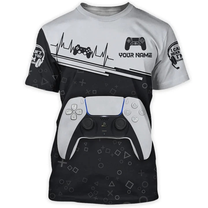 Custom Name 3D Print Gamer Shirt/ Gaming Tshirt/ Gamer Uniform