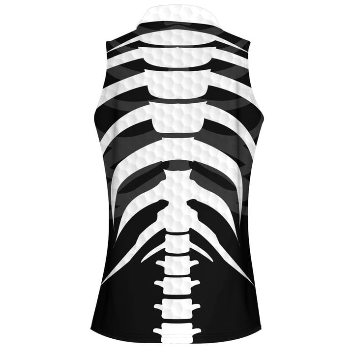 Skeleton Heart Beat Golf Women 3D All Over Print Polo Shirt/ Best Golf Shirt