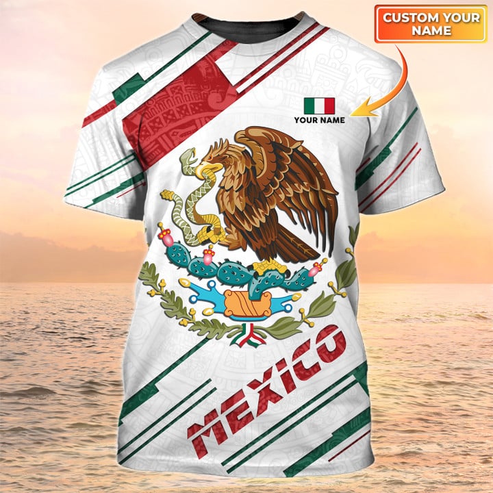 Personalized Mexico T-Shirt/ Mexico Flag T Shirt Mexico Coat Of Arms Custom Shirt/ Best Gift For Dad