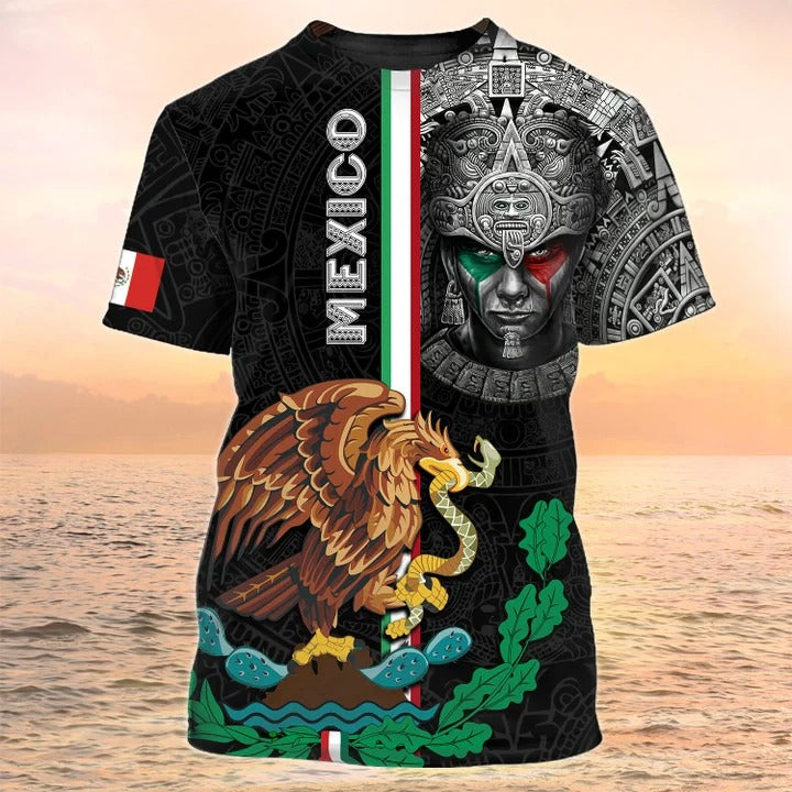 Aztec Shirt 3D All Over Print Mexico Tee Shirt Aztec Pattern/ Gift For Aztec Lover