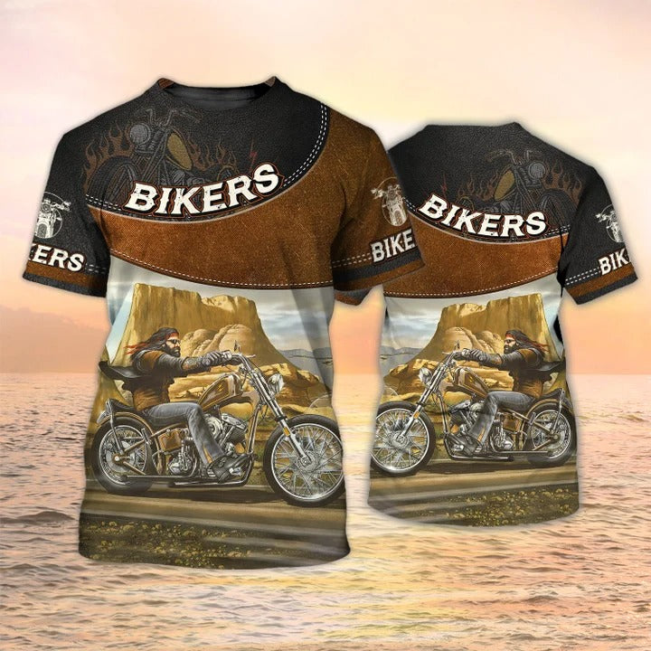 3D All Over Print Biker Shirt Men Women/ Gift For A Biker/ Biker Son Gifts