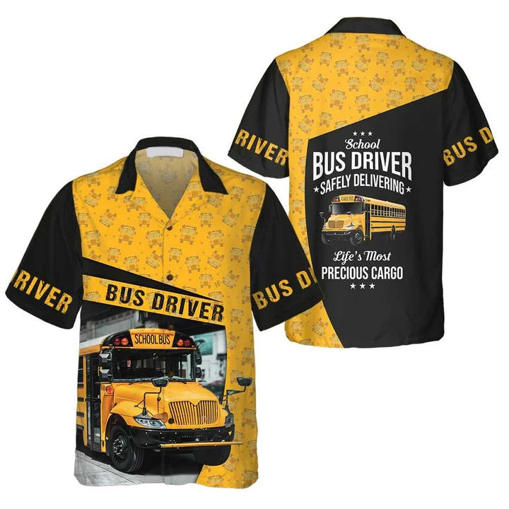 Bus Driver Hawaiian Shirt For Men/ Bus Driver Summer aloha shirt/ Bus Driver Lover Gifts