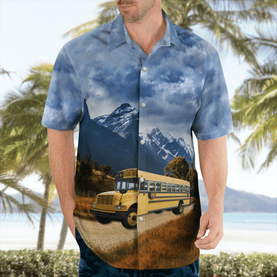 Bus Hawaiian Shirt/ Cool Bus Shirt/ Summer Gift for School bus Driver