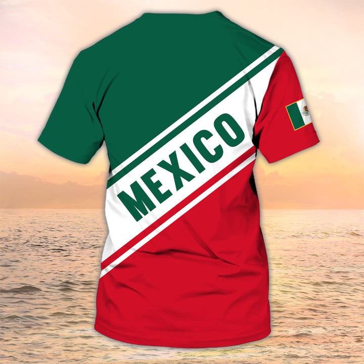 Mexico Flag T Shirt Custom Mexican T-Shirt Red & Green