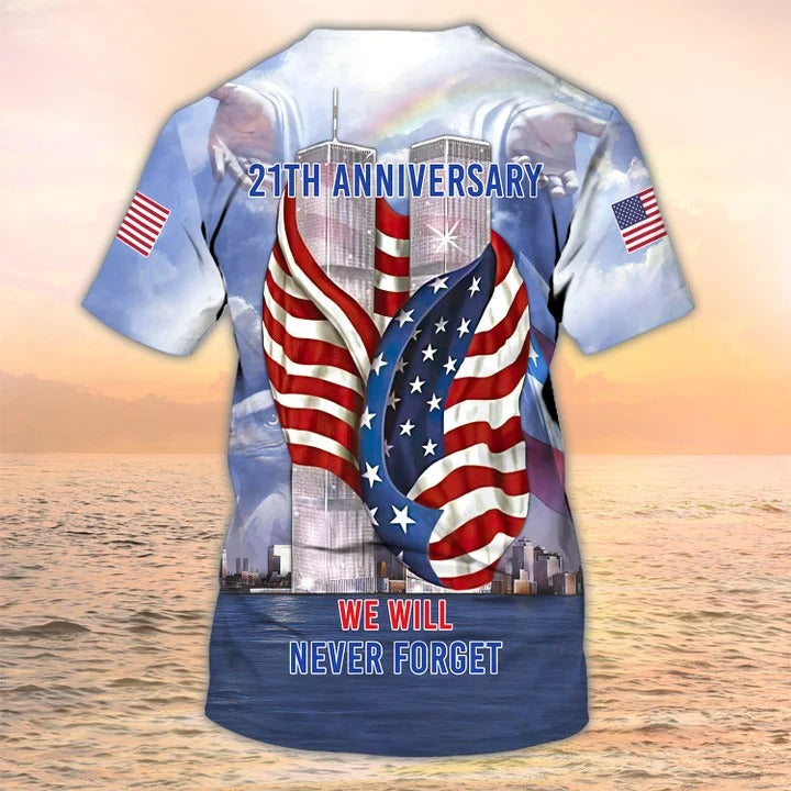 We Will Never Forget Sep 11 American Tshirt/ Firefighter Tshirt/ Fire Dept T shirts/ Patriot Shirt