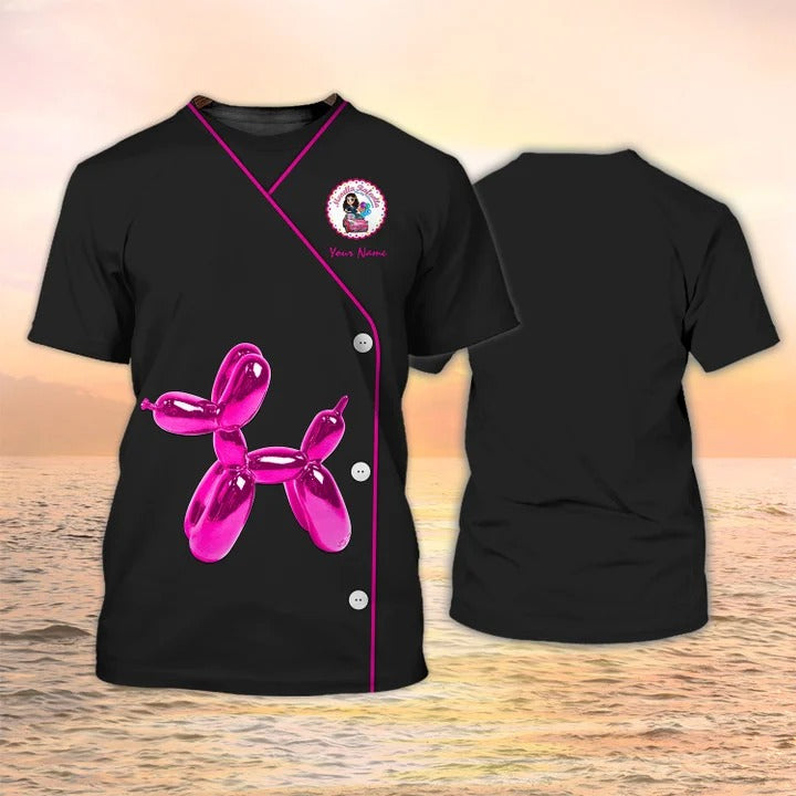 Custom 3D Black Shirt For Event Planner/ Event Planning Black Uniform Shirt Women