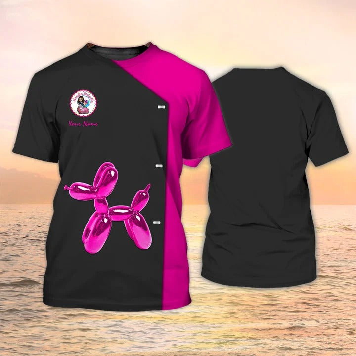 Party Planner Class Uniform Shirt/ Custom Tshirt For Event Planner Uniform Black Pink