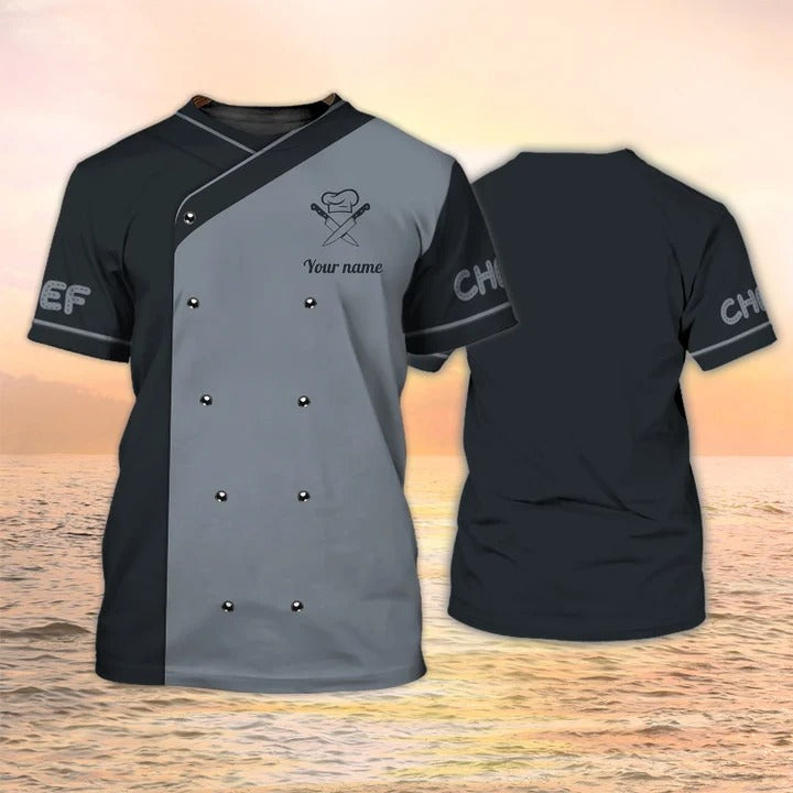 3D All Over Printed Cook Shirt Chef uniforms Chef Wear Chef Custom Tshirt