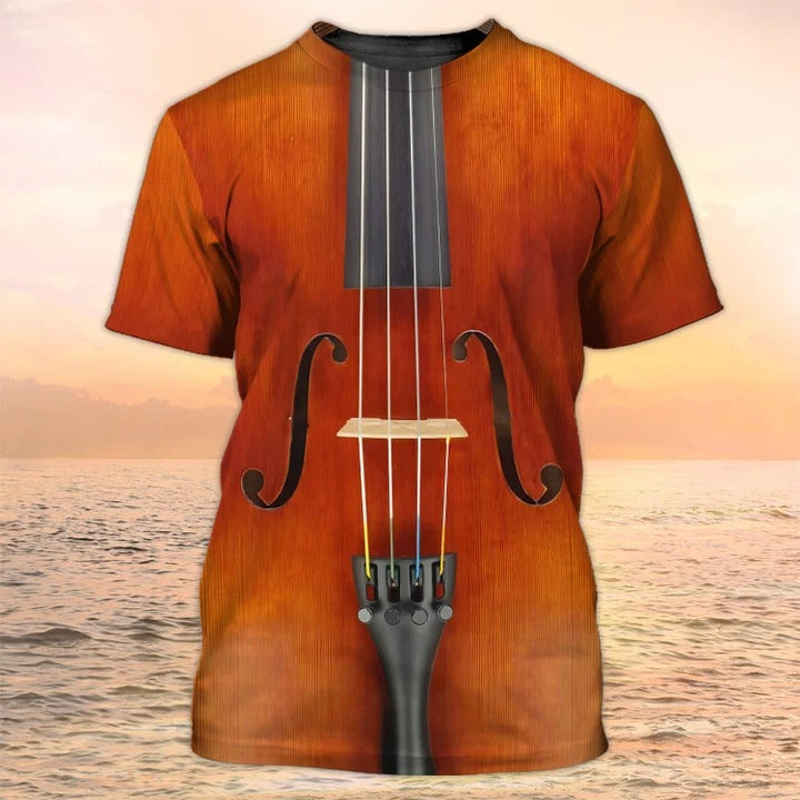 Cello T Shirt/ Violoncelle Tshirts/ Mens Guitar 3D Shirts