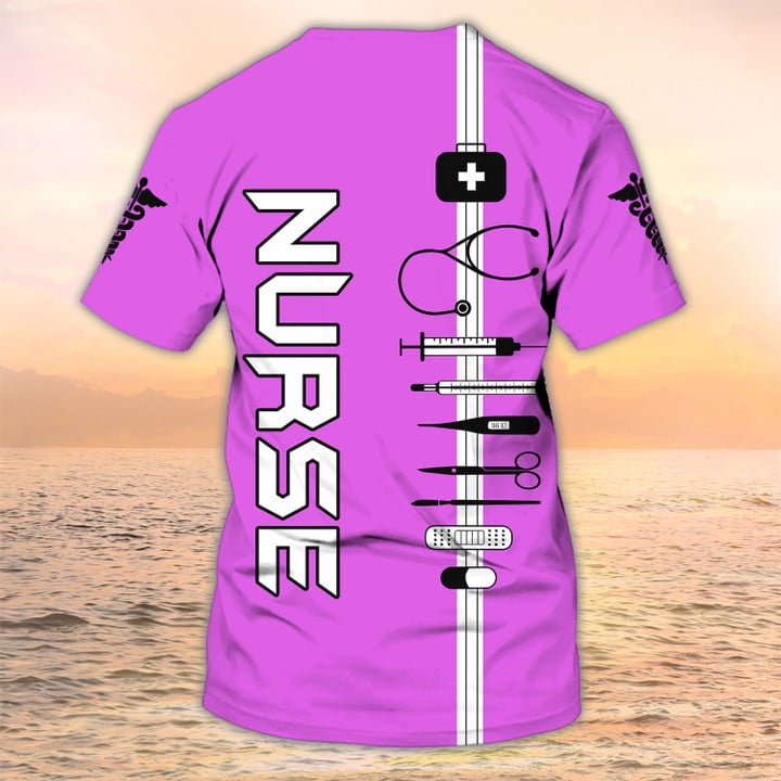 3D All Over Print Nurse Tshirt/ Nursing Custom Shirts/ Nurse Life/ Nurse Personalized Name