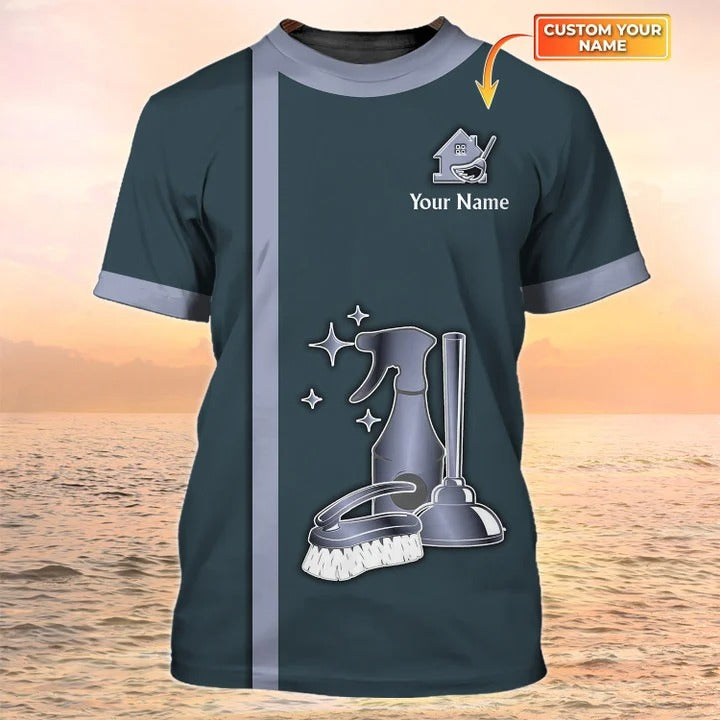Cleaning Company 3D T Shirts Housekeeping T shirts Maid Uniform/ Gift For Housekeeper