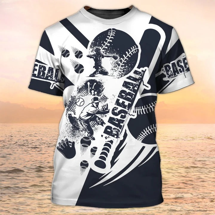 Baseball Unisex T Shirt/ 3D All Over Print Baseball Zip Up Hoodie And Bomber/ Gift For Baseball Lover