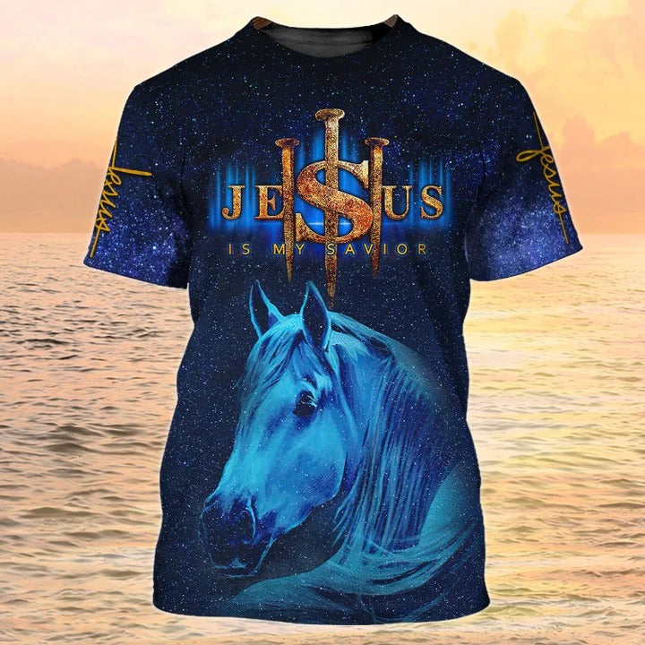 3D Print Jesus Tshirt/ Horse Shirts/ Jesus Is My Savior Shirt Men Women
