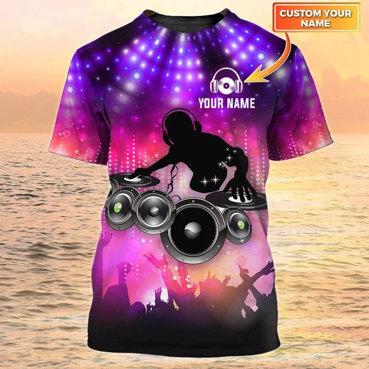 DJ Shirt Custom/ 3D Printed Men DJ Shirt/ Women DJ Tshirt/ DJ Gift