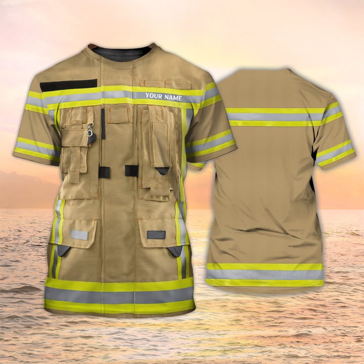 Firefighter Custom T shirt Firefighter Uniform 3D Print Shirt/ Apparel Shirt for Firefighter