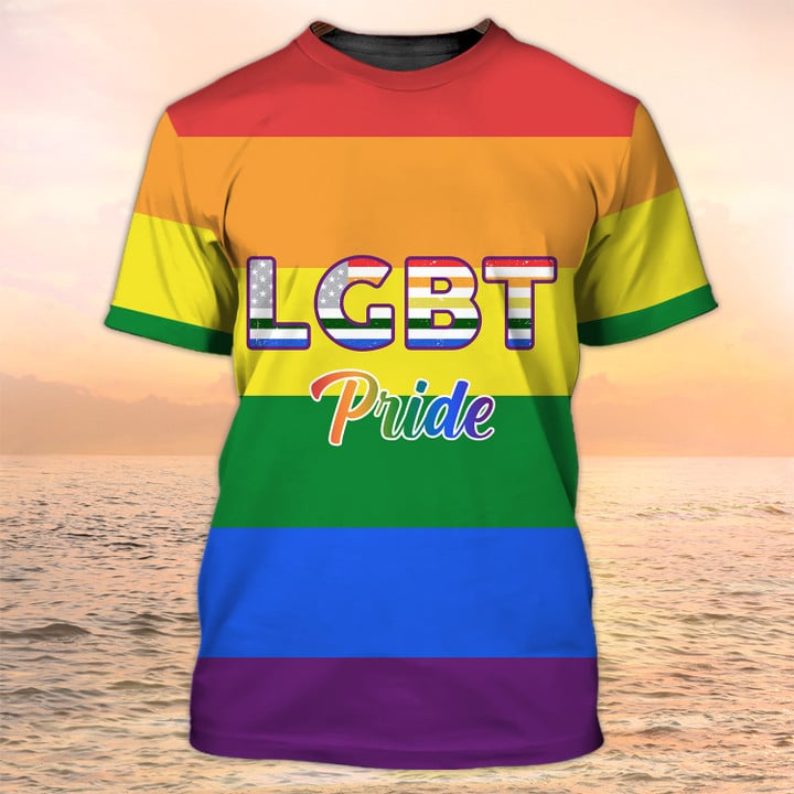 3D All Over Print Flag American LGBT Pride/ Rainbow LGBT/ Lgbt Shirt/ Pride Tee Shirt