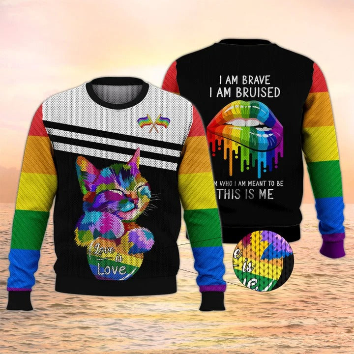 LGBT Cat Lovers I Am Bruised 3D Shirt/ Lgbt Life/ Pride Month Shirt