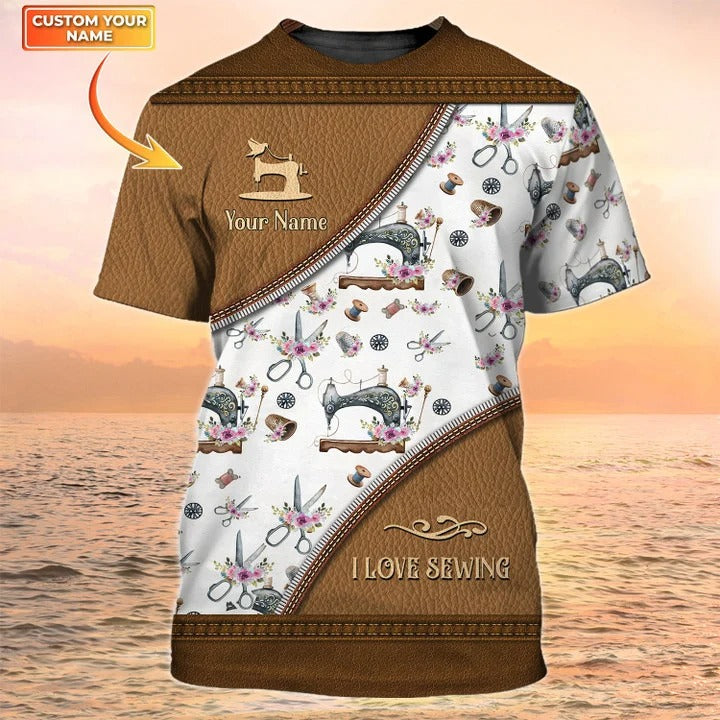 Personalized 3D All Over Print Sewing Pattern Shirts/ Gift For Sewing Lover/ Tshirt For Tailors