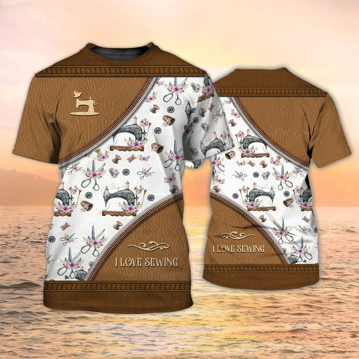 Personalized 3D All Over Print Sewing Pattern Shirts/ Gift For Sewing Lover/ Tshirt For Tailors