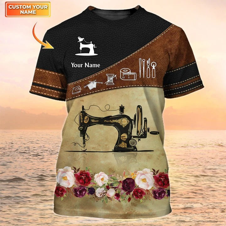 Custom 3D Printed Sewing Tshirt Men Women/ Shirt With Sewing Design/ Tailor Shirt/ Tailors Gifts