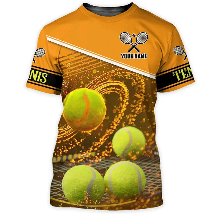 Custom 3D Print Tennis Shirt Men Women/ Tennis Player Tee Shirt/ Gift For Tennis Lover