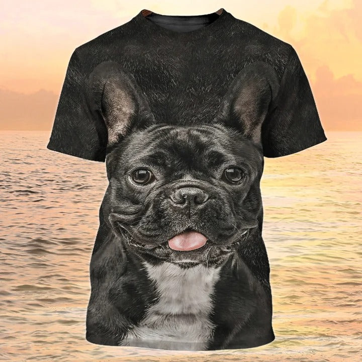3D Print French Bulldog T Shirt/ Bulldog Shirt Men Women/ Love Dog Shirt