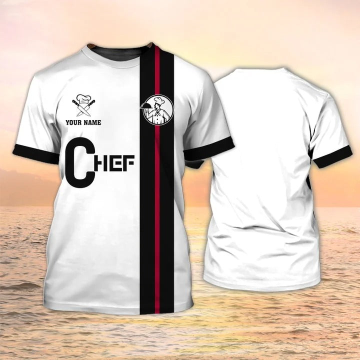 Custom Chef Shirt/ Cook Tshirt/ Chef Uniform Special Master Chef Design On 3D Tee Shirt
