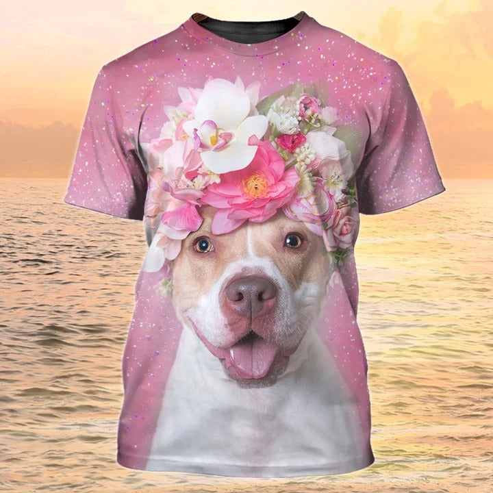 Pit Bull Tshirt/ Women Pitbull Shirts/ Pitbull Mom Shirt For Her/ Gift For Dog Lover