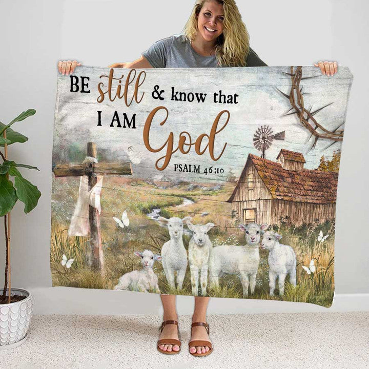 Lamb Farm Be still and know that I am God Blanket