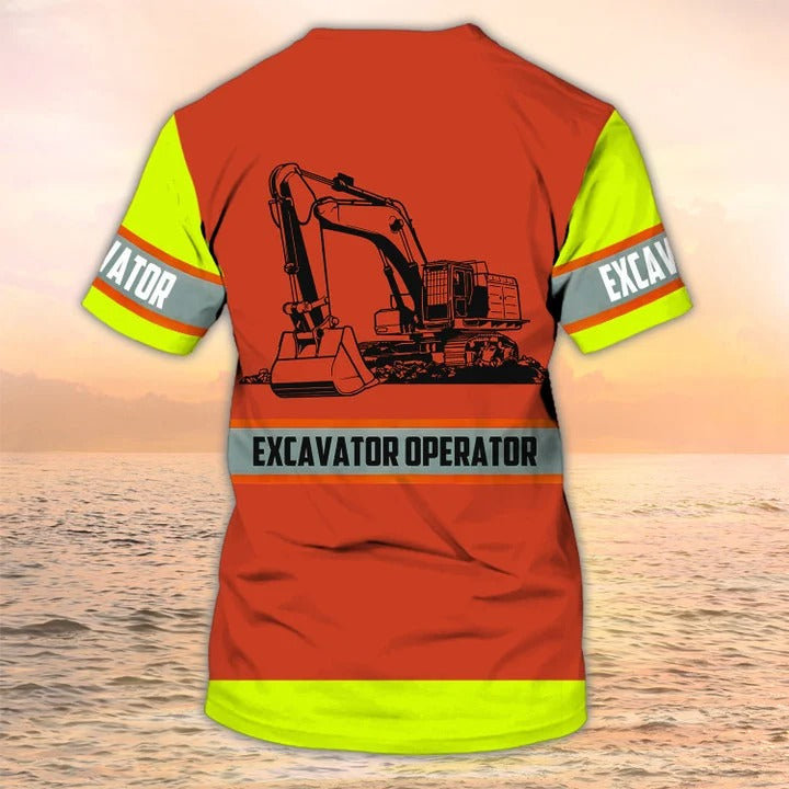 Personalized Name Operator Excavator T Shirt Man/ To My Excavator Husband/ Excavator gift For Him
