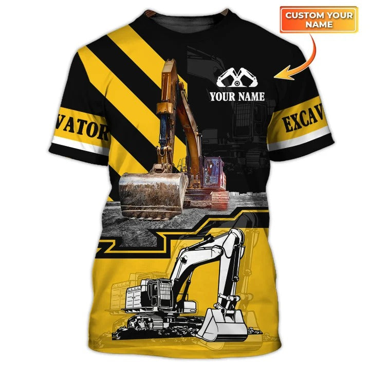3D Men''s Women''s Excavator T Shirt/ Gift For Excavator Man/ Excavator Shirts