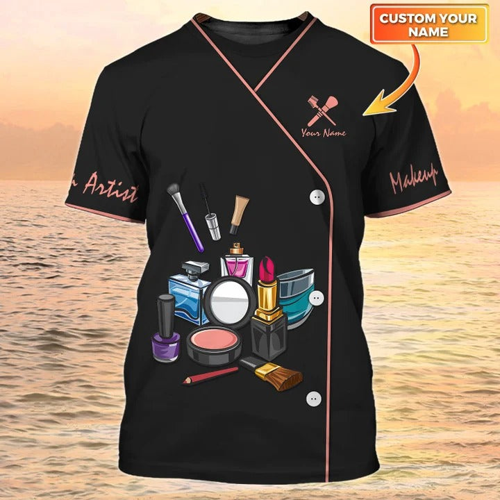Personalized Makeup Tools Tshirt For Men Women/ Make Up Shirt For Her/ Gift For Make Up Technician