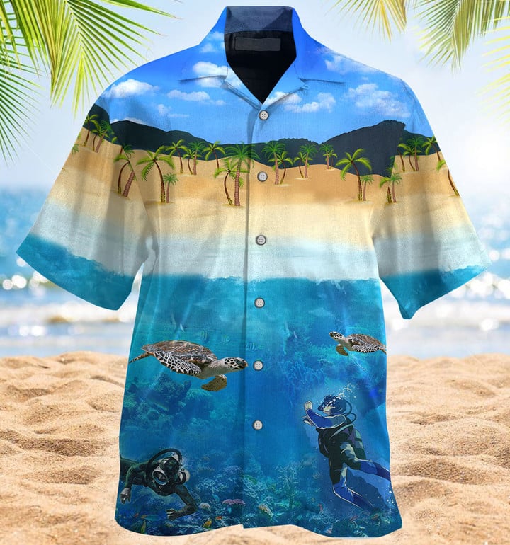 Scuba Hawaiian Shirt/ Scuba Lover Gifts/ Perfect Gift Ideas For Scuba Lover