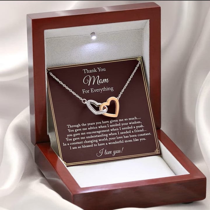 Mom Necklace/ Thank You Mom Necklace/ Mom Birthday Gift From Daughter/ Christmas Gifts/ Mother
