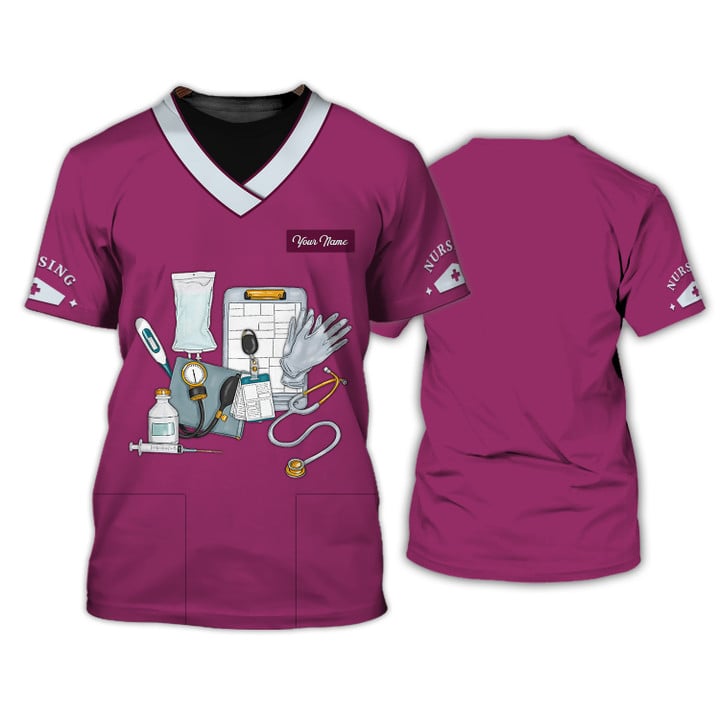 Nurse T-shirt Best For Wearing Nurse Scrubs Custom Nursing Shirt Purple