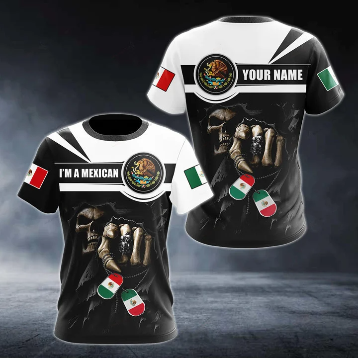 Customize I''m A Mexican Skull 3D Shirts/ Skull Mexico Shirt/ Keychain Shirt