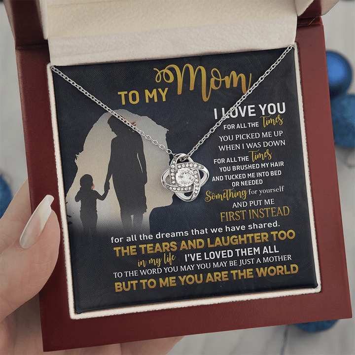 To My Mom Necklace/ I Love You For All The Times Necklace Gift For Mom/ Jewelry For Mom/ Mother