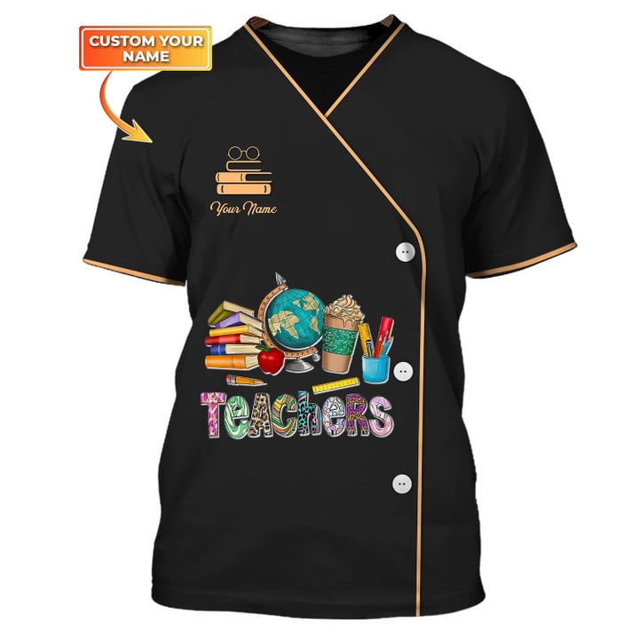 Teacher Shirt Leopard Pattern Teachers Custom Tee Shirt Gift For Teacher/ Uniform Teacher Shirt