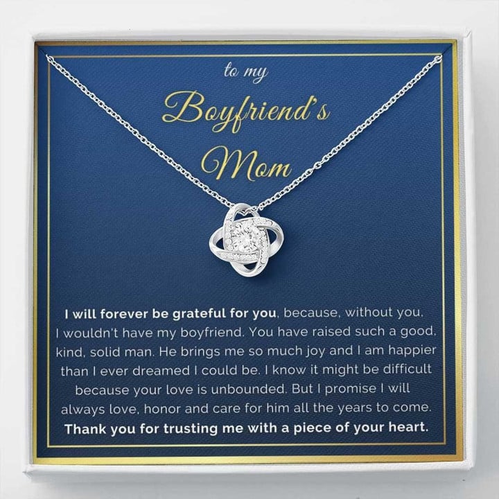 To My Boyfriend''s Mom Necklace/ Mother in Law Necklace Jewelry for Anniversary / Birthday & Mother''s Day/ Message Card to Boyfriend Mother