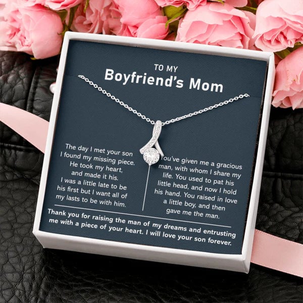 To My Boyfriend''s Mom Necklace - Thank You For Raising The Man Of My Dreams - Alluring Necklace