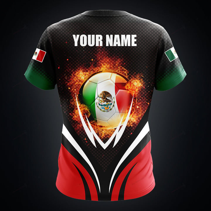 Custom Name Mexico Football Shirts/ Personalized 3D All Over Print Shirt For Men/ Mexico Shirt/ Football Shirt